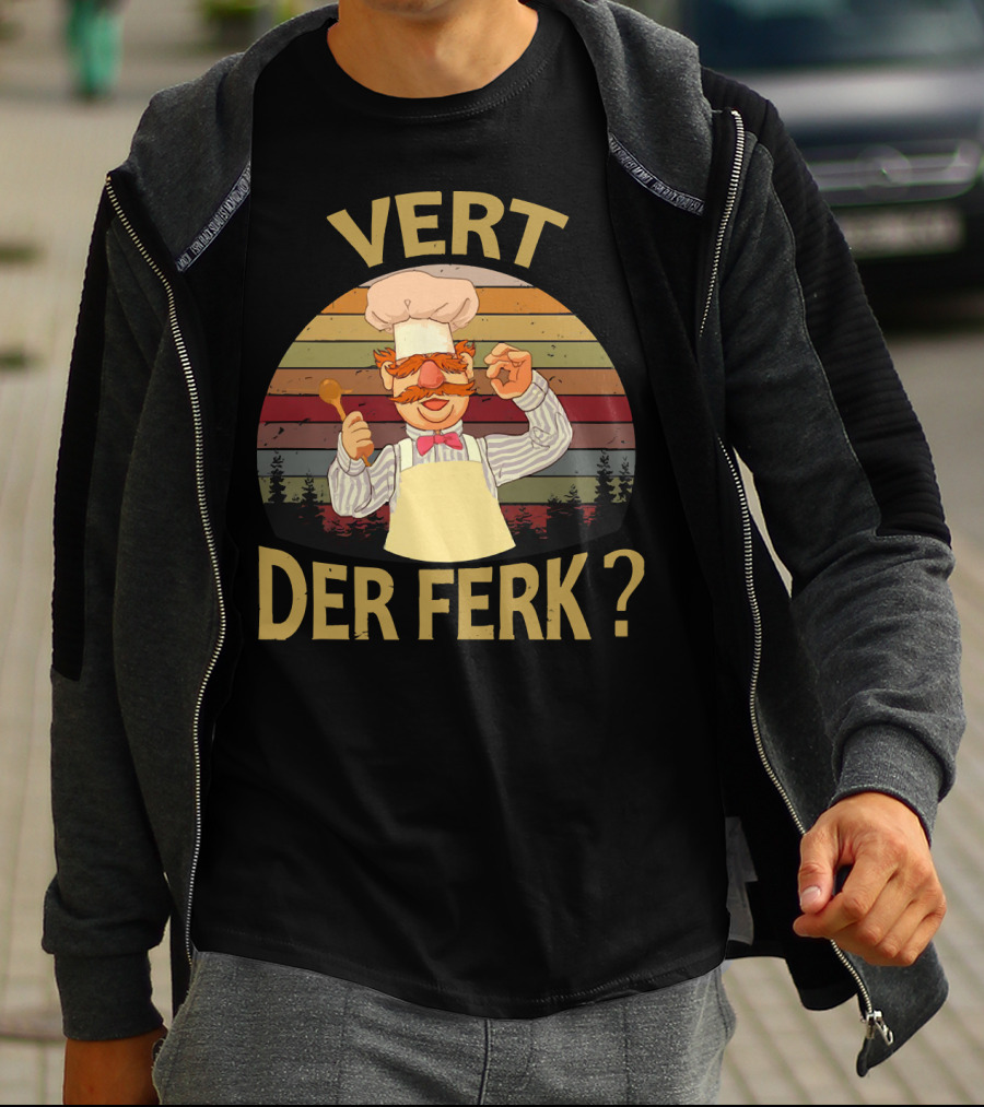 Vert Der Ferk Swedish Chef Retro Spoon Cooking Forest T-Shirt