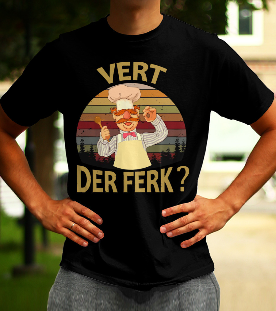 Vert Der Ferk Swedish Chef Retro Spoon Cooking Forest T-Shirt