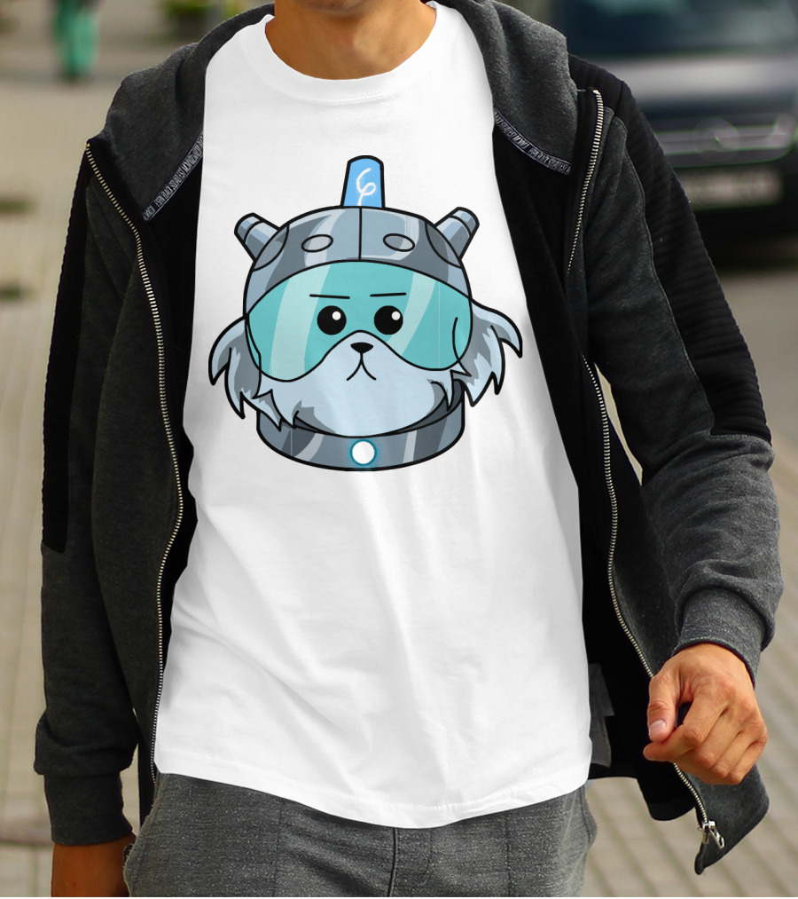 Snowball Rick And Morty Helmeted Dog T-Shirt