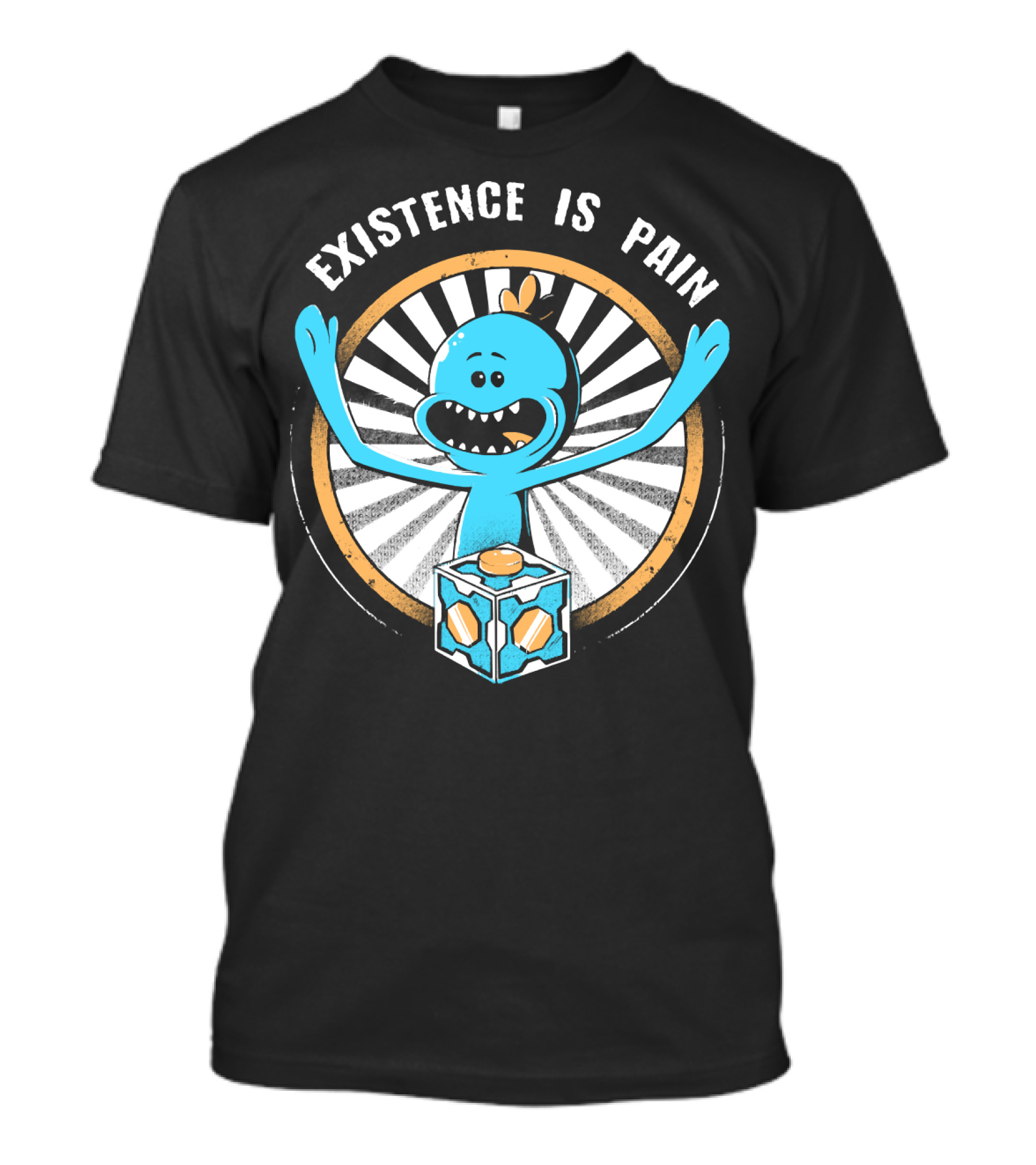 Existence Is Pain Mr. Meeseeks Rick And Morty Cube T-Shirt