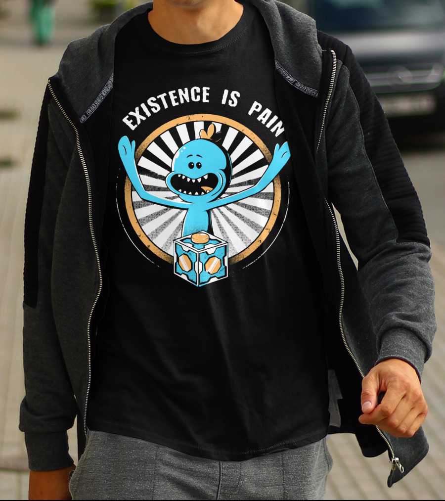 Existence Is Pain Mr. Meeseeks Rick And Morty Cube T-Shirt
