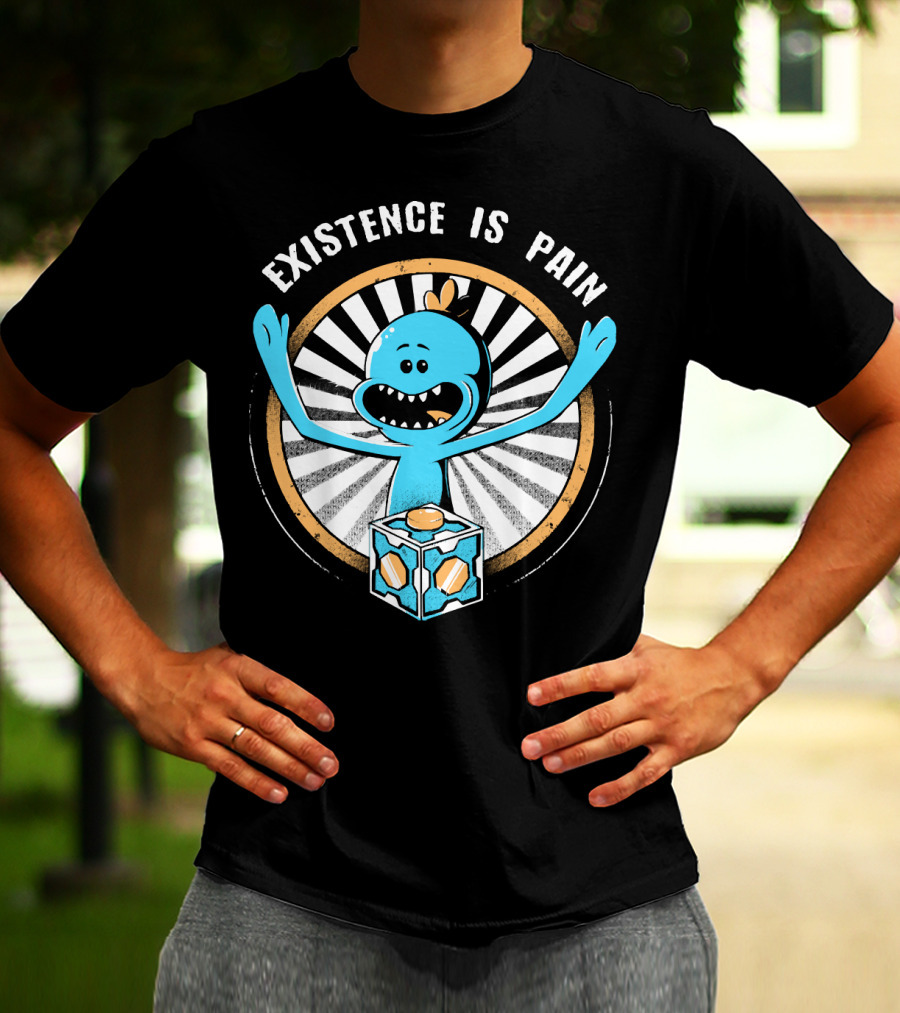 Existence Is Pain Mr. Meeseeks Rick And Morty Cube T-Shirt