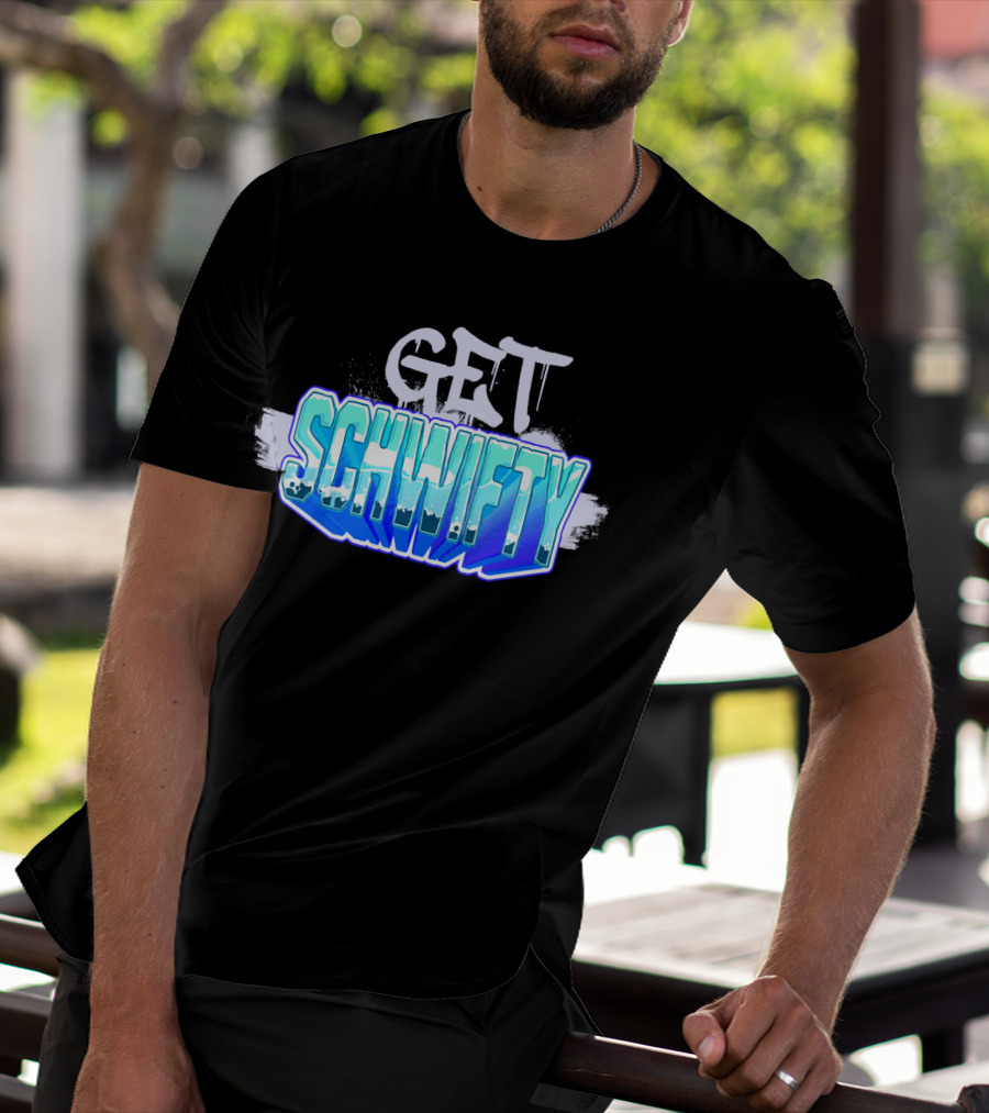 Get Schwifty Ice Block Urban Style Frozen Graffiti Look T-Shirt