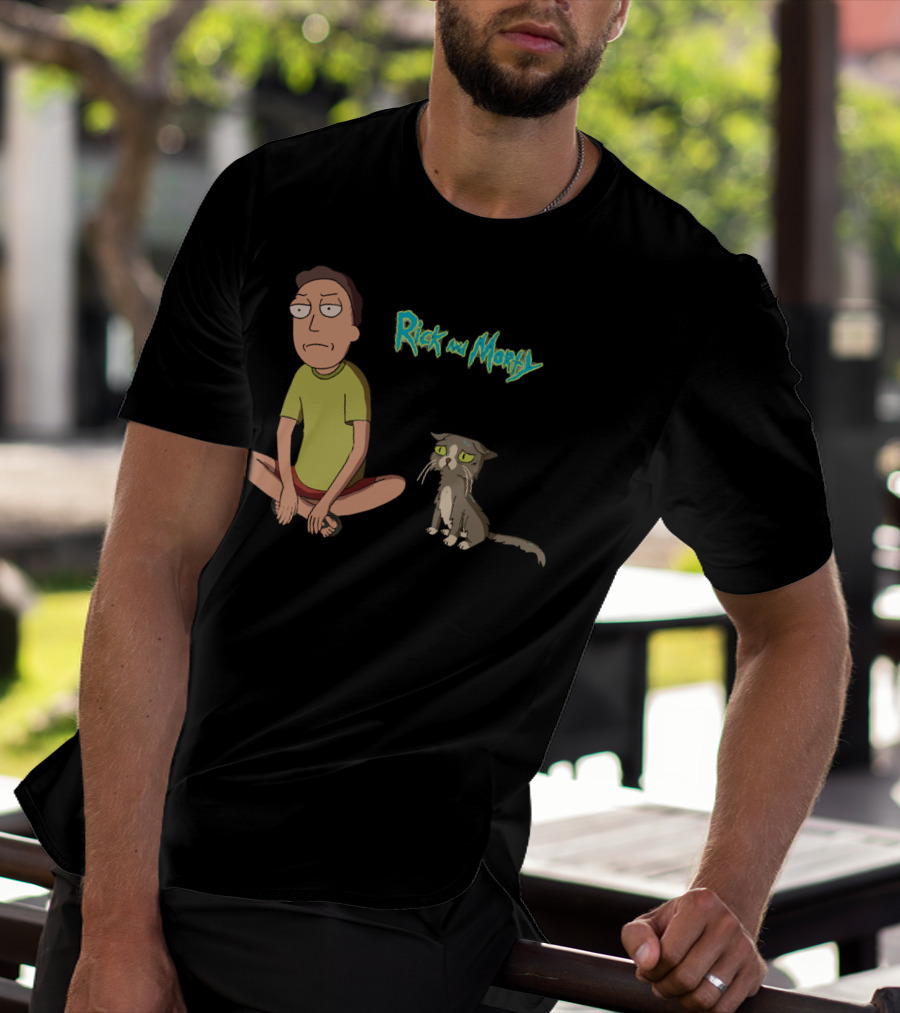 Rick And Morty Jerry And The Talking Cat T-Shirt