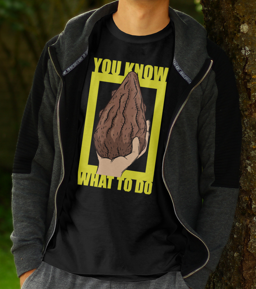 Morty Mega Seeds You Know What To Do Hand Holding Brown Seed T-Shirt