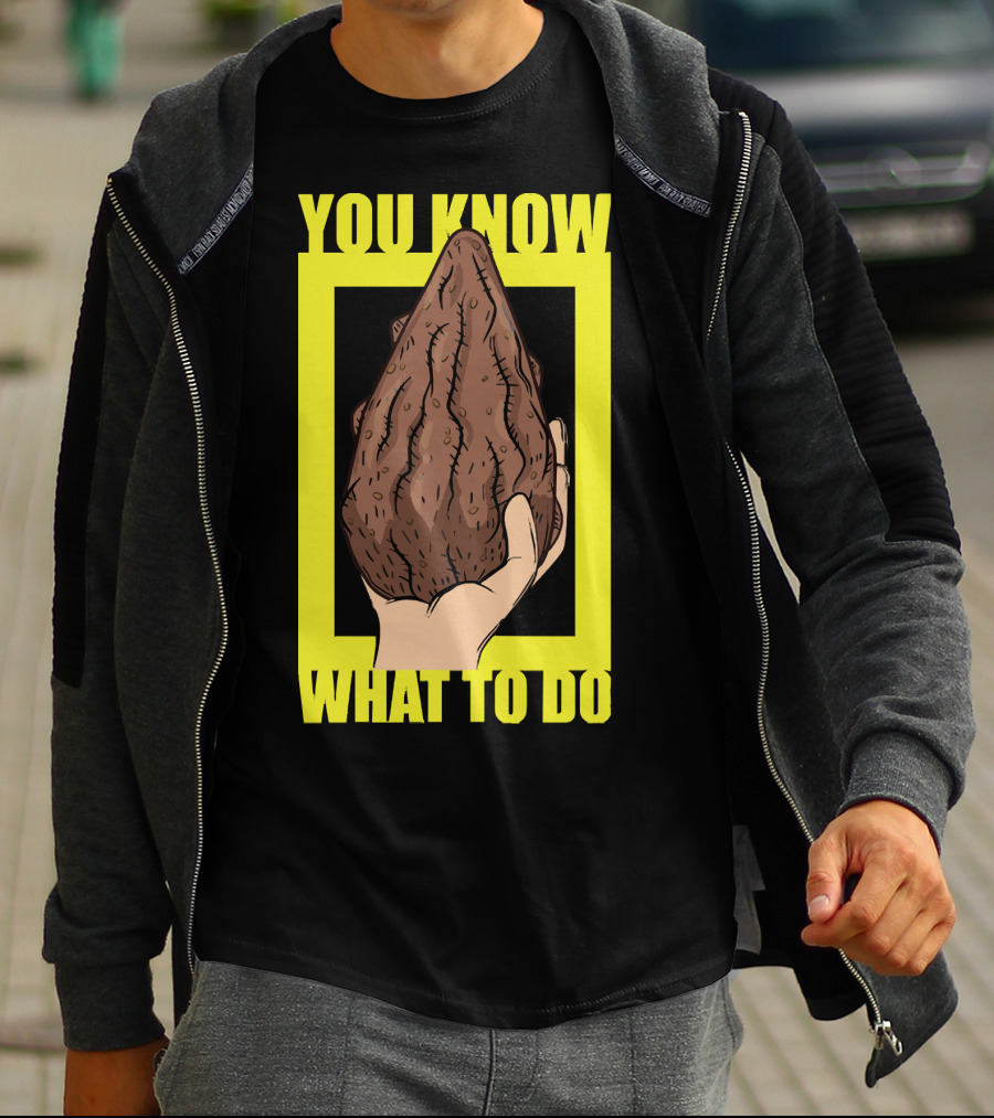 Morty Mega Seeds You Know What To Do Hand Holding Brown Seed T-Shirt