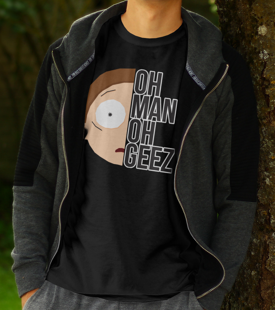 Oh Man Oh Geez Morty Split Face T-Shirt