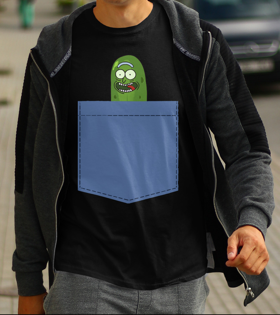 Pickle Rick Pocket Adventure T-Shirt