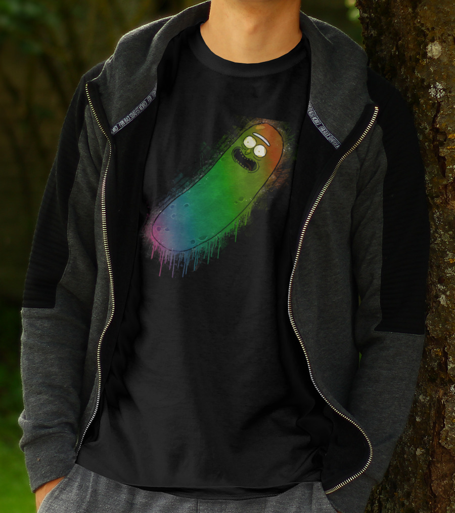 Pickle Rick Rainbow Drip Street T-Shirt