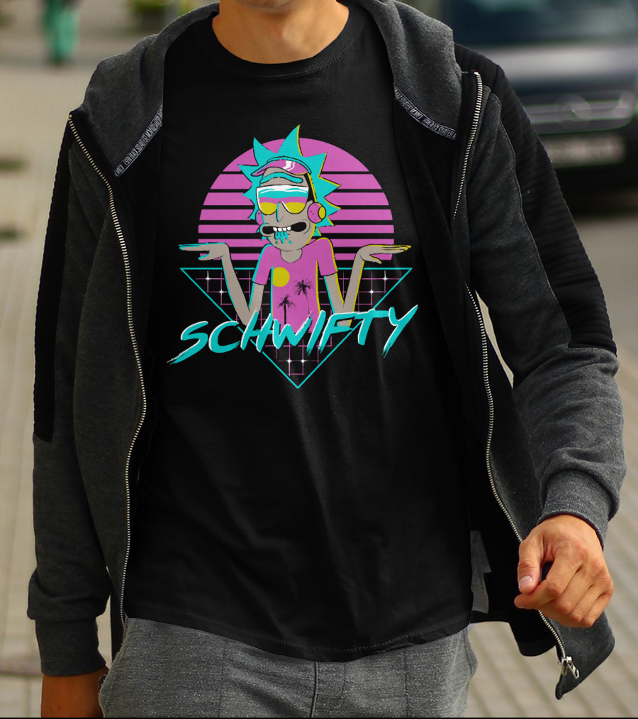 Schwifty Retro Neon 80s Aesthetic Rad T-Shirt