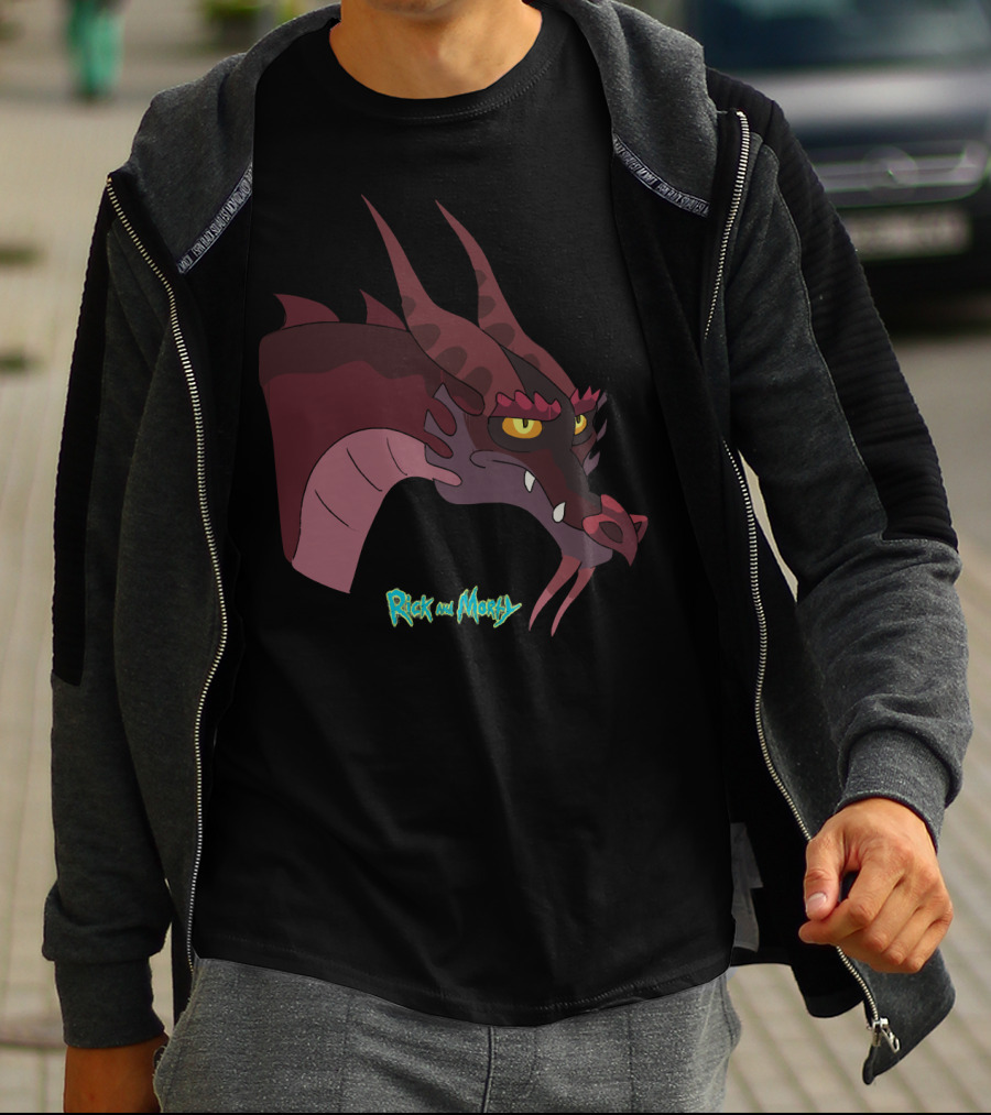Rick And Morty Dragon Head T-Shirt