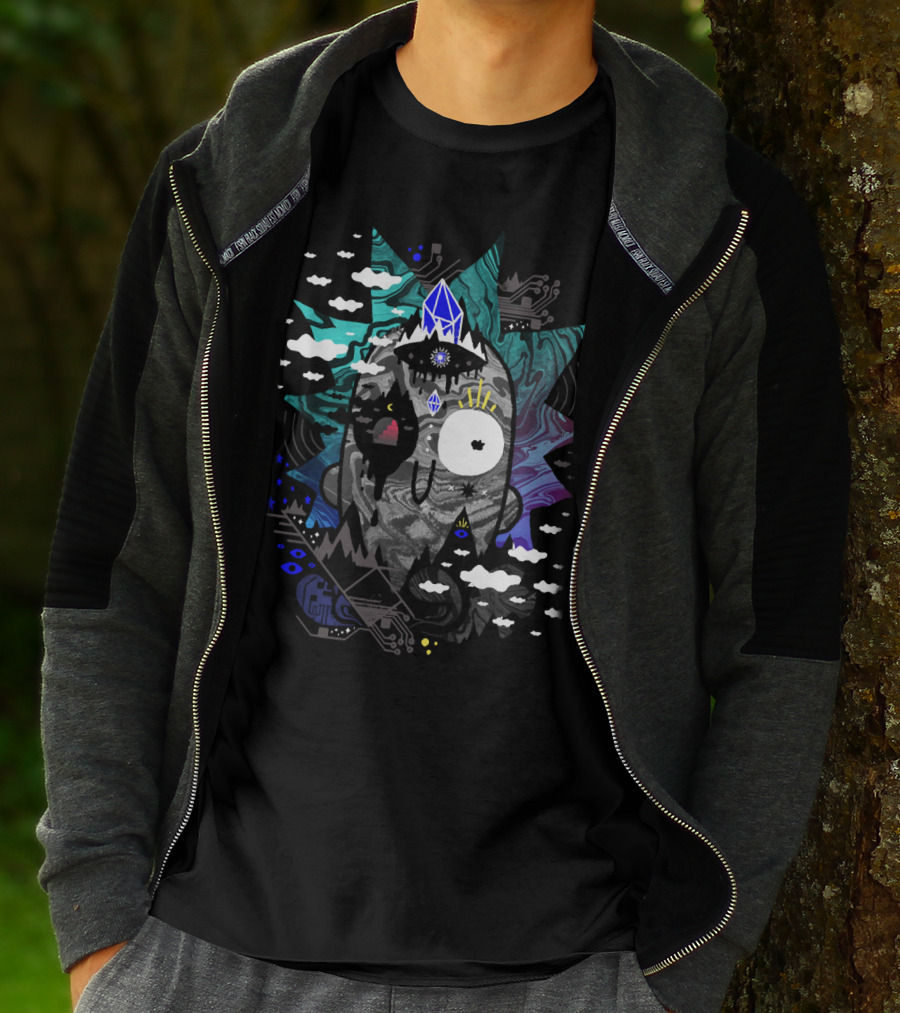 Rick Wrecked Trippy Psychedelic Crystal Vision T-Shirt