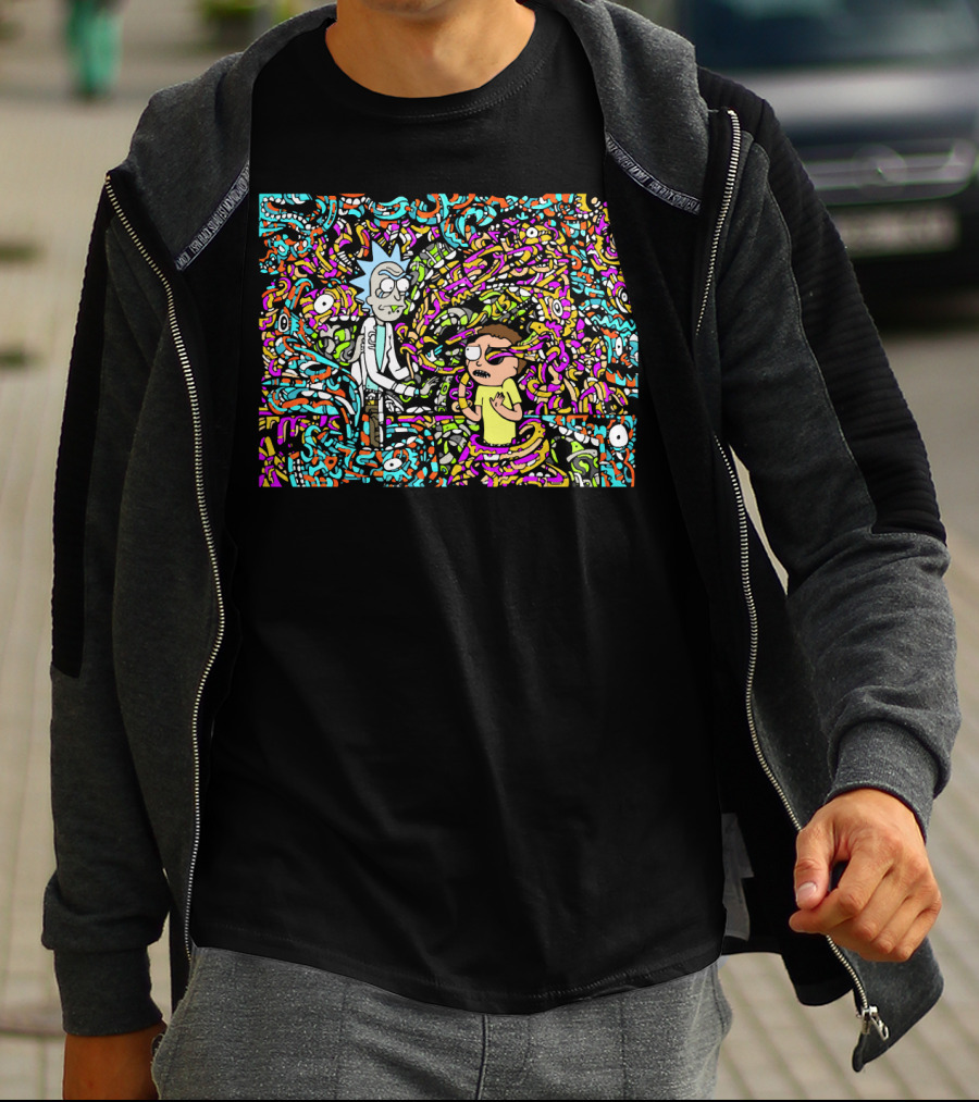Rick And Morty Show Me What You Got Psychedelic Labyrinth T-Shirt