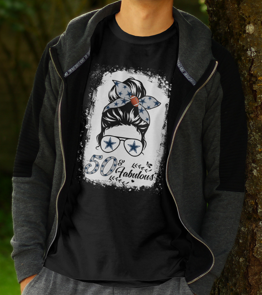 50 And Fabulous Football Stars Birthday T-Shirt