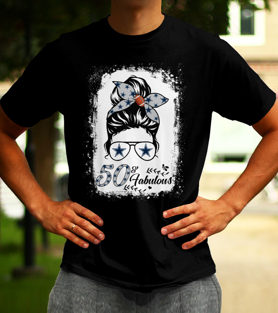 50 And Fabulous Football Stars Birthday T-Shirt