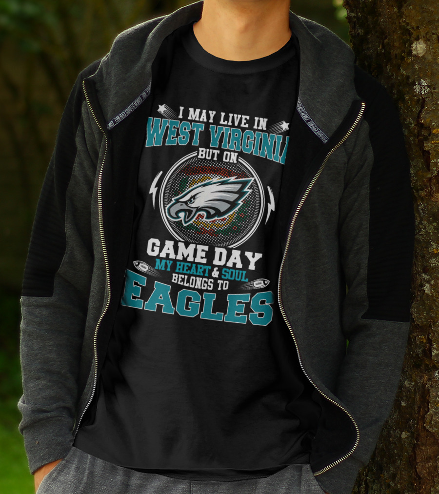 West Virginia Game Day My Heart & Soul Belongs To Eagles T-Shirt