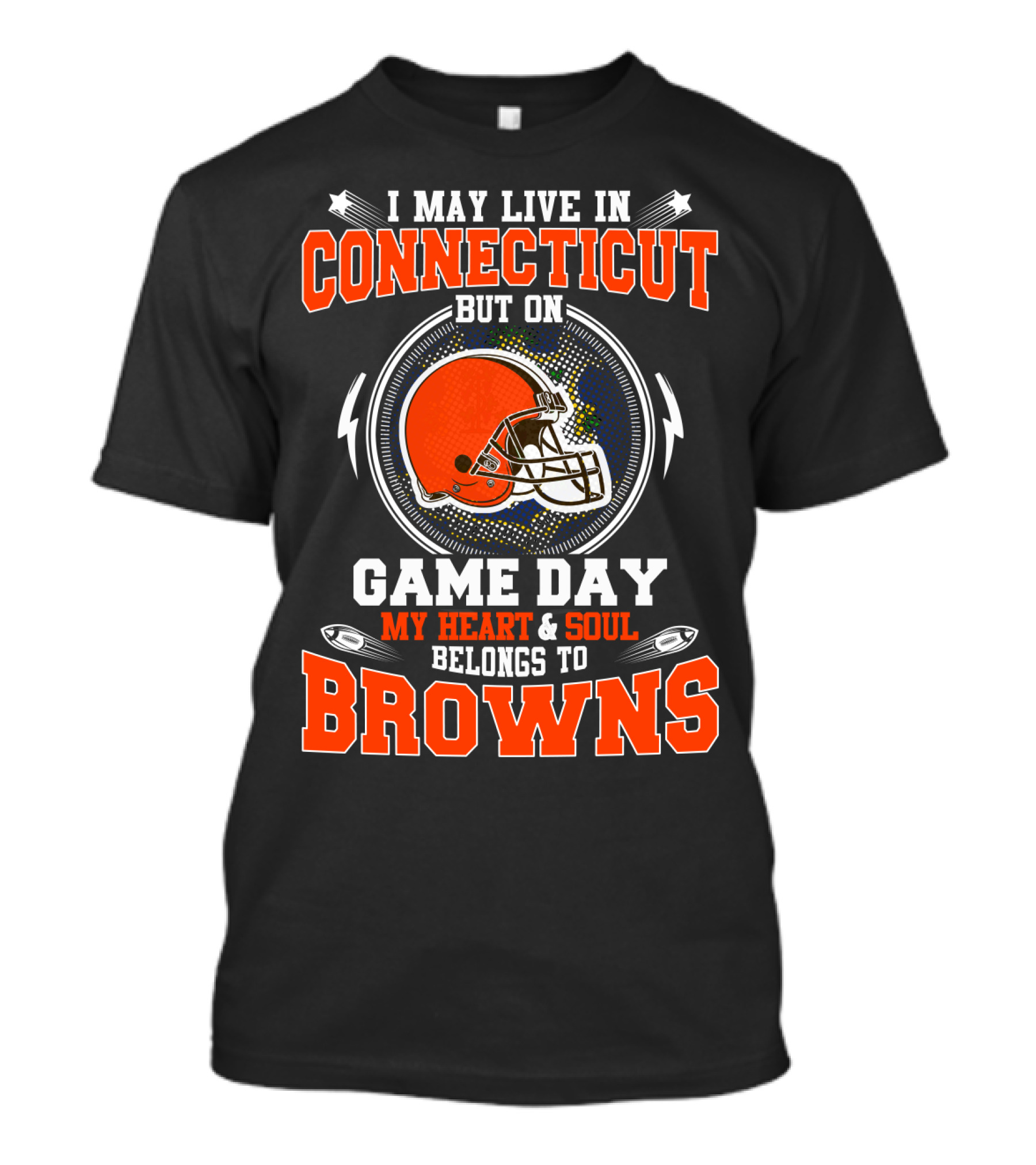 Connecticut Resident Game Day Heart Soul Belongs To Browns T-Shirt