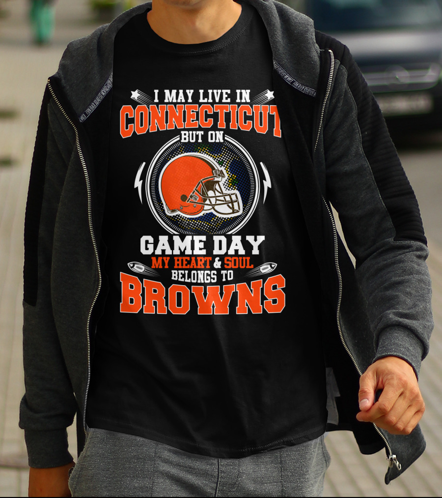 Connecticut Resident Game Day Heart Soul Belongs To Browns T-Shirt