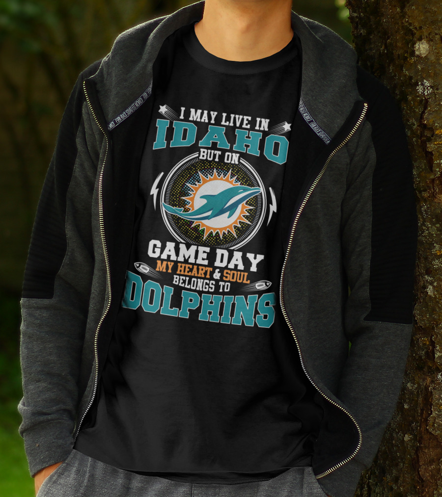 Idaho On Game Day My Heart & Soul Belongs To Dolphins T-Shirt