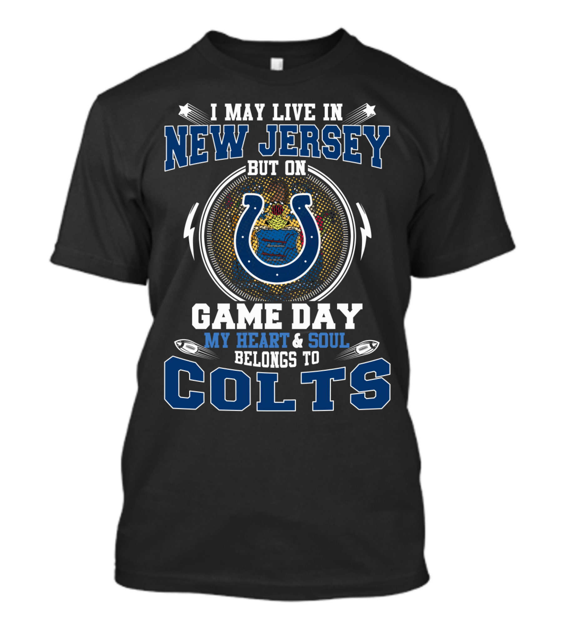 New Jersey Game Day Heart & Soul Belongs To Colts T-Shirt
