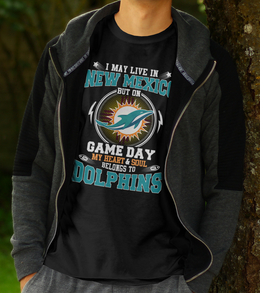 New Mexico Game Day Heart & Soul Belongs To Dolphins T-Shirt