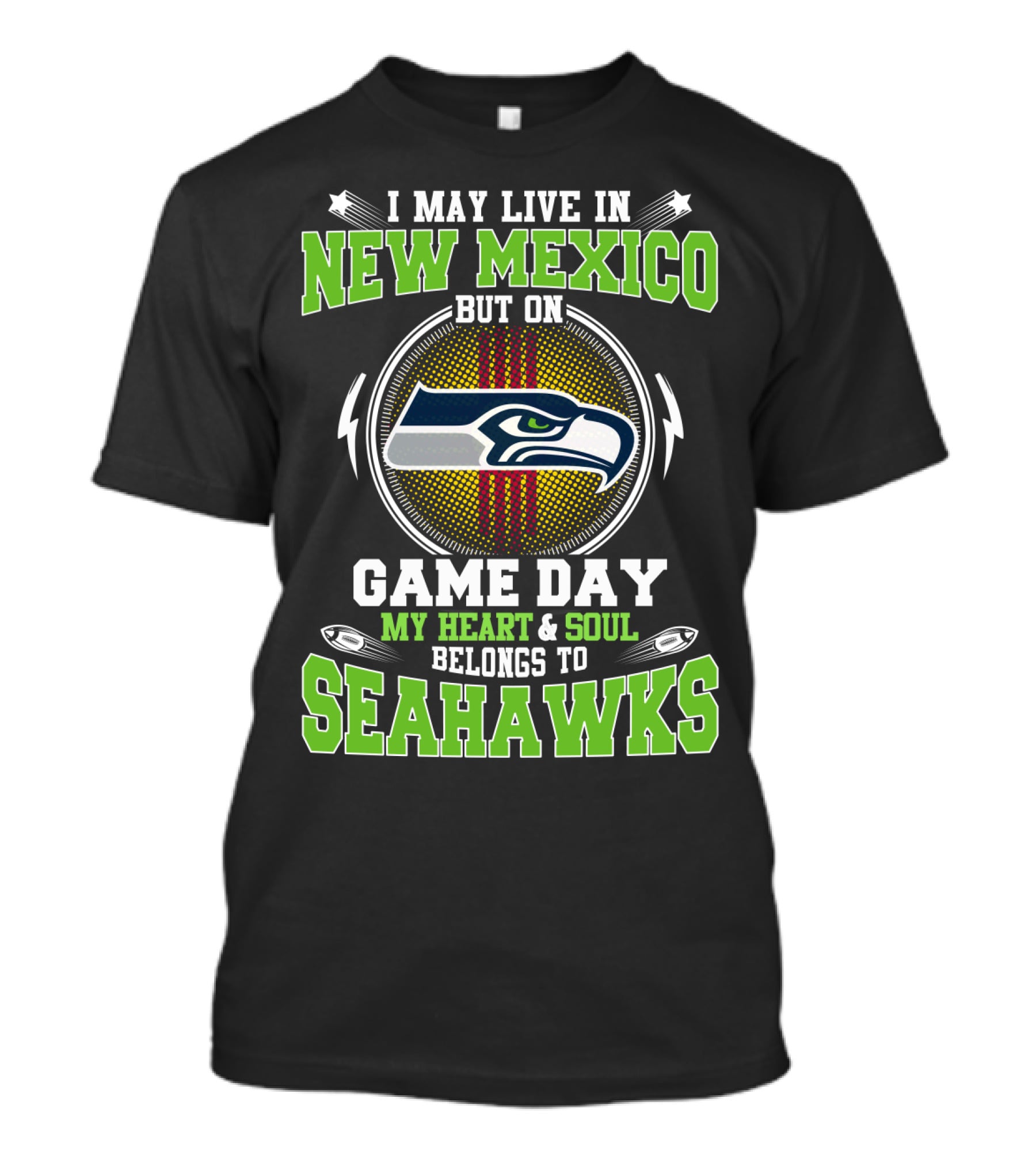 New Mexico Game Day Heart & Soul Belongs To Seahawks T-Shirt