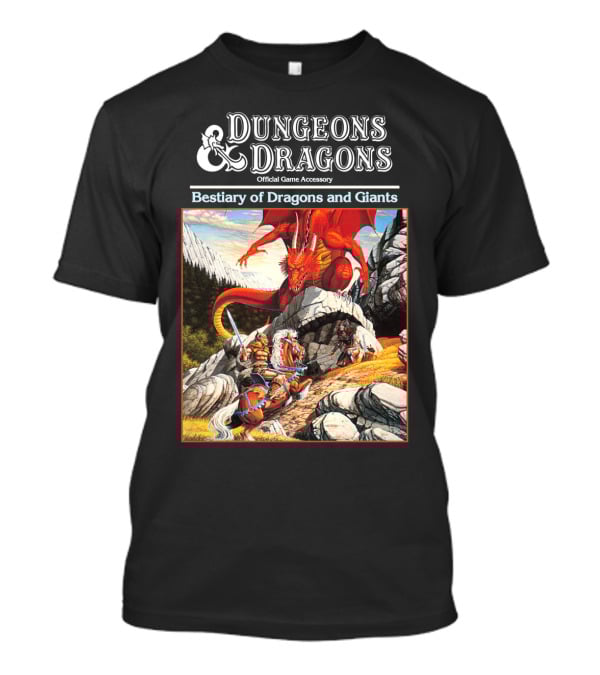 Dungeons And Dragons Bestiary Of Dragons And Giants Official Game Accessory T-Shirt