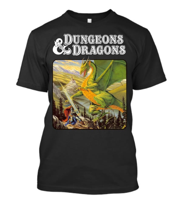 Dungeons And Dragons Dragon Battle Scene T-Shirt