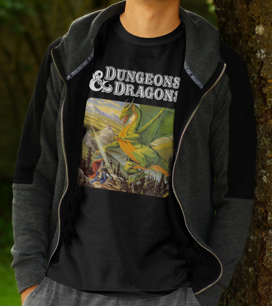 Dungeons And Dragons Dragon Battle Scene T-Shirt