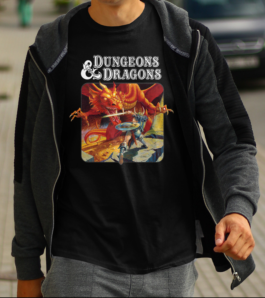 Dungeons And Dragons Red Dragon Adventure Battle T-Shirt