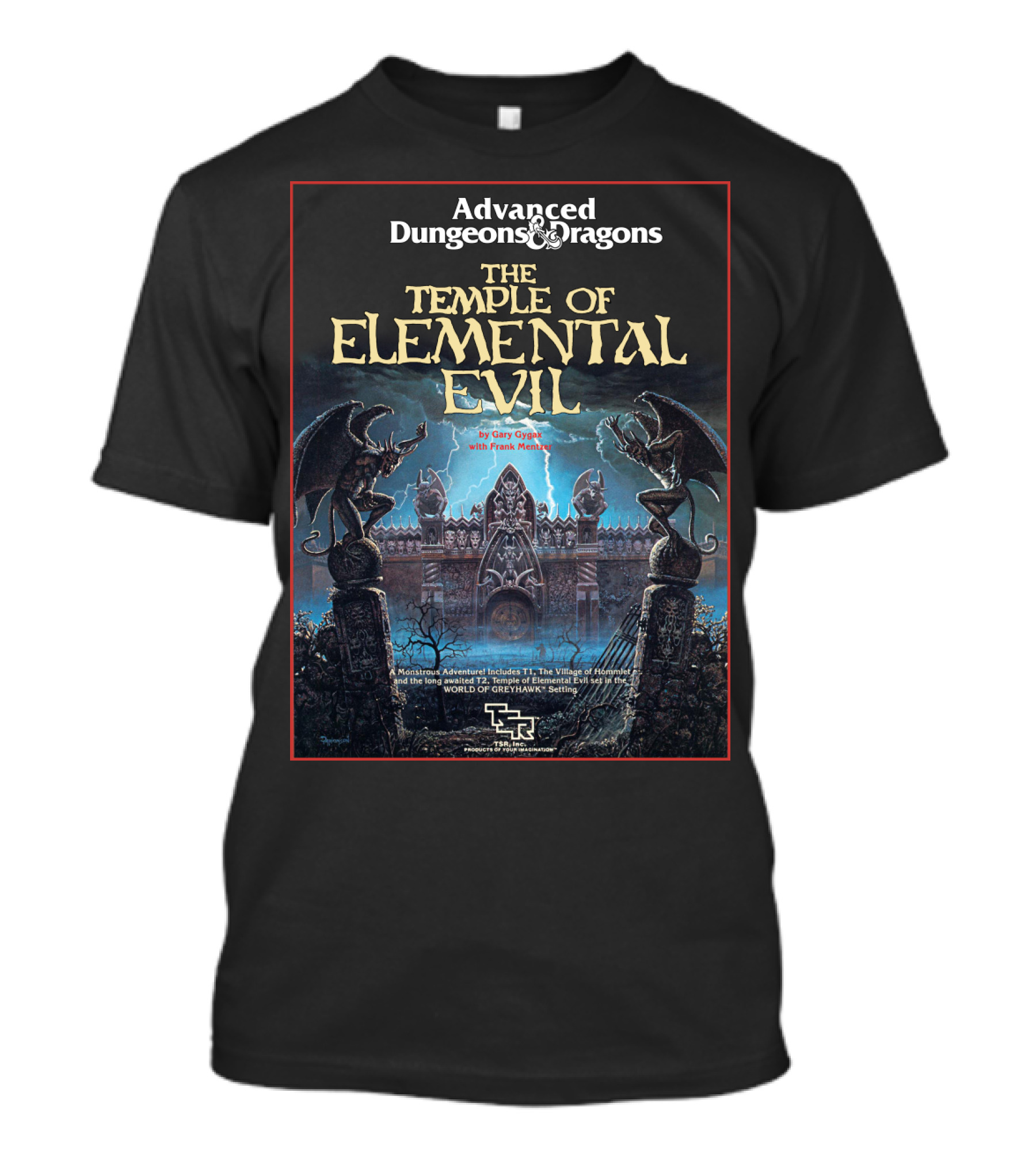 Advanced Dungeons And Dragons The Temple Of Elemental Evil By Gary Gygax With Frank Mentzer TSR World Of Greyhawk Setting T-Shirt