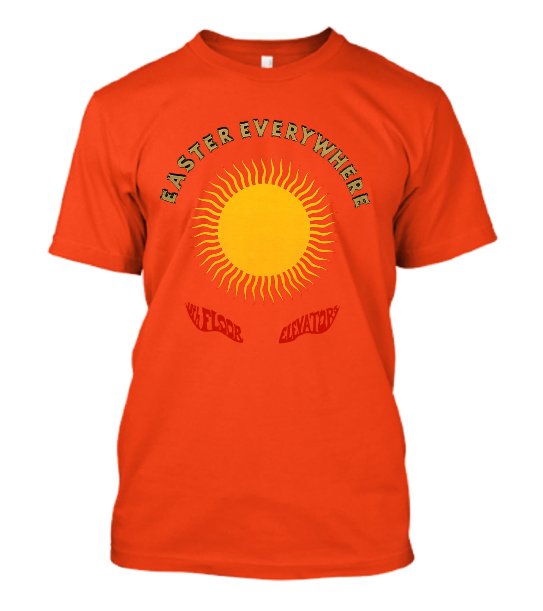 Easter Everywhere 13th Floor Elevators Sunburst Iconic Psychedelic Motif T-Shirt