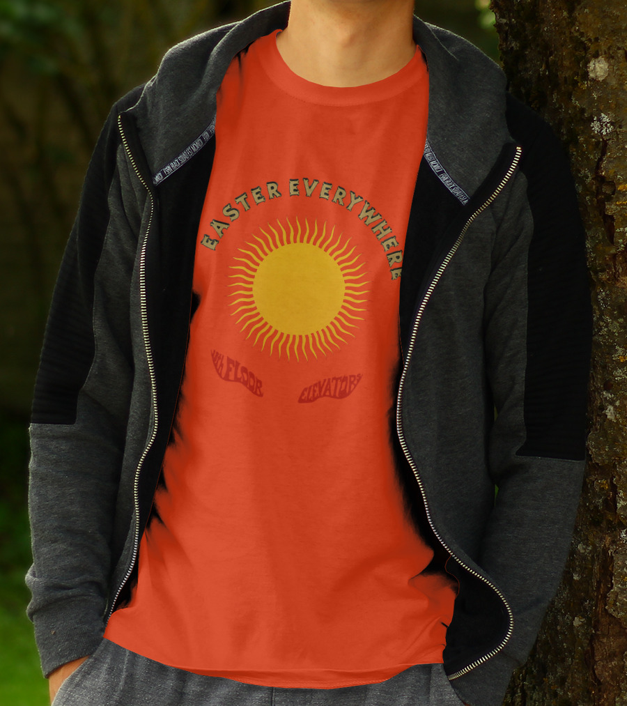 Easter Everywhere 13th Floor Elevators Sunburst Iconic Psychedelic Motif T-Shirt