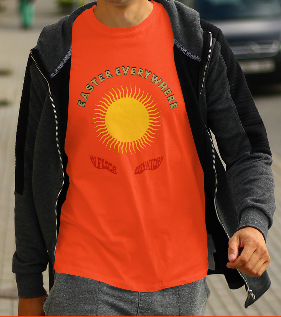 Easter Everywhere 13th Floor Elevators Sunburst Iconic Psychedelic Motif T-Shirt