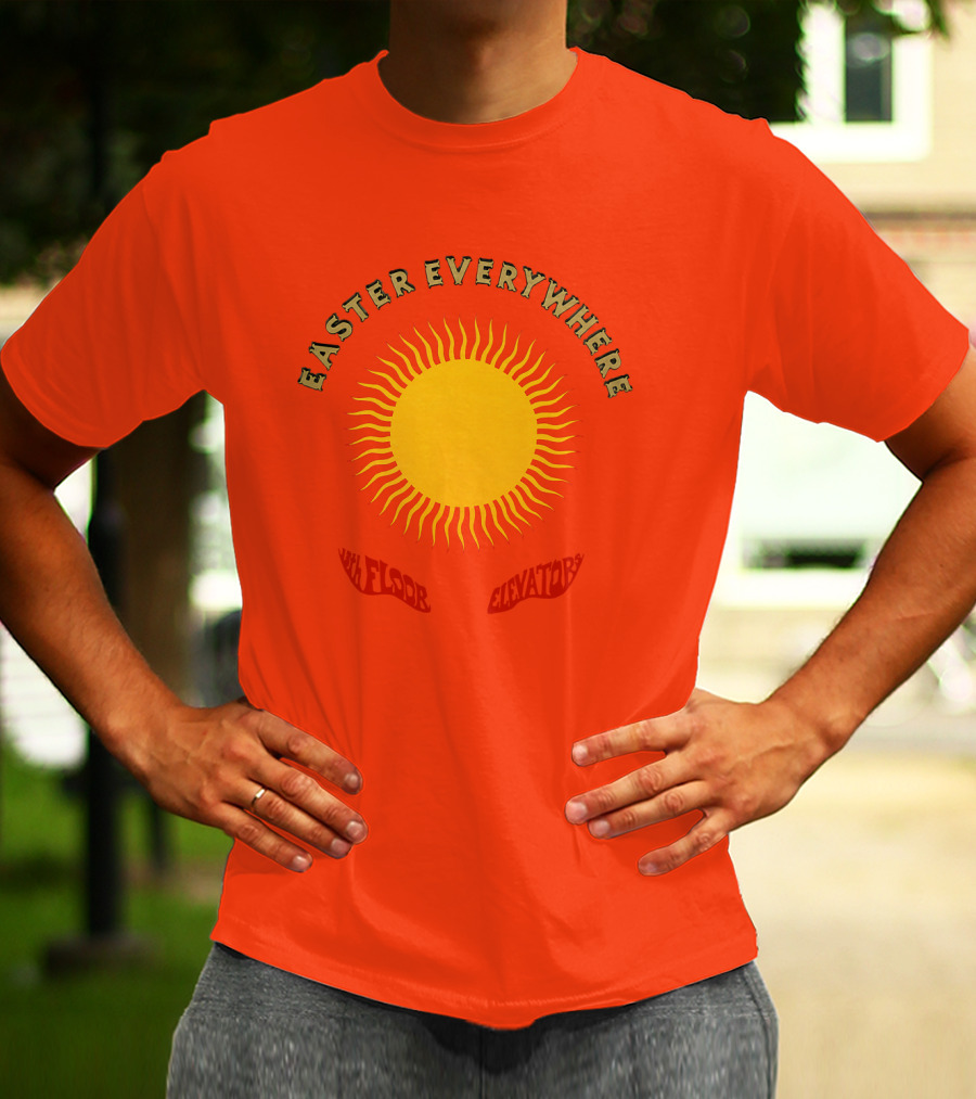 Easter Everywhere 13th Floor Elevators Sunburst Iconic Psychedelic Motif T-Shirt