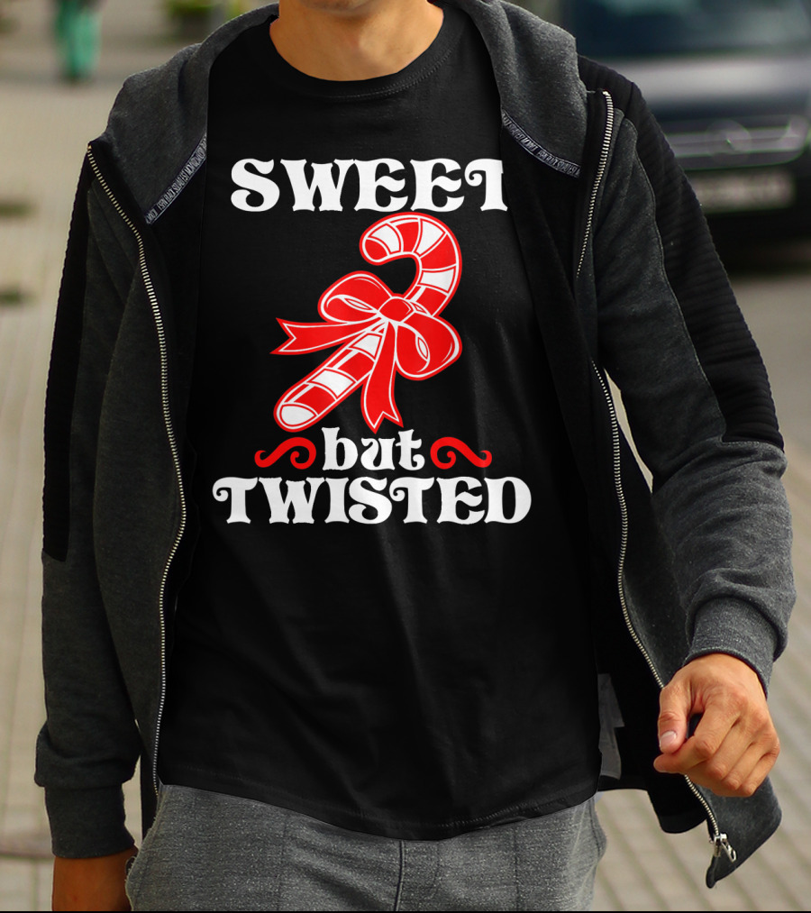 Sweet But Twisted Candy Cane Bow T-Shirt