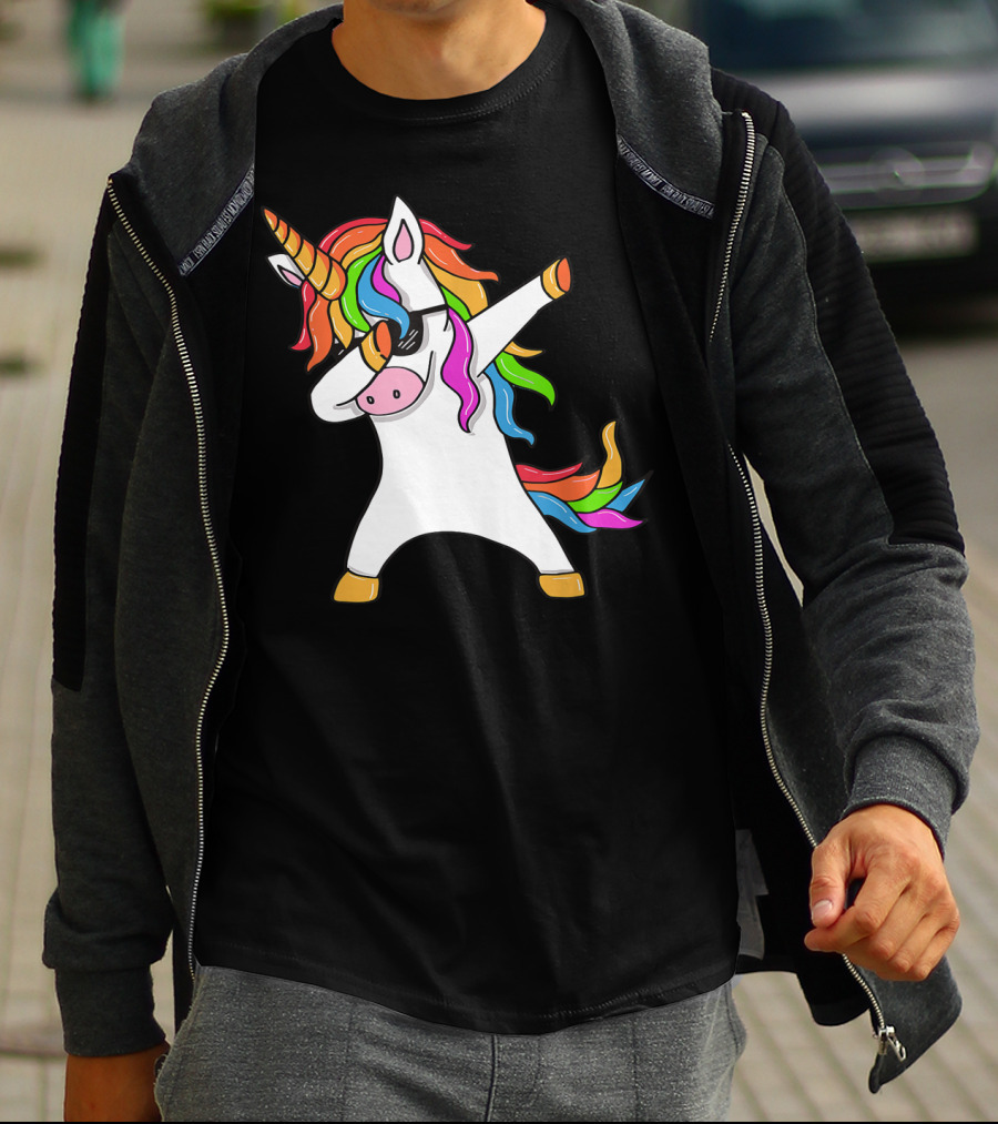 Rainbow Dabbing Unicorn Dab Unicorn T-Shirt