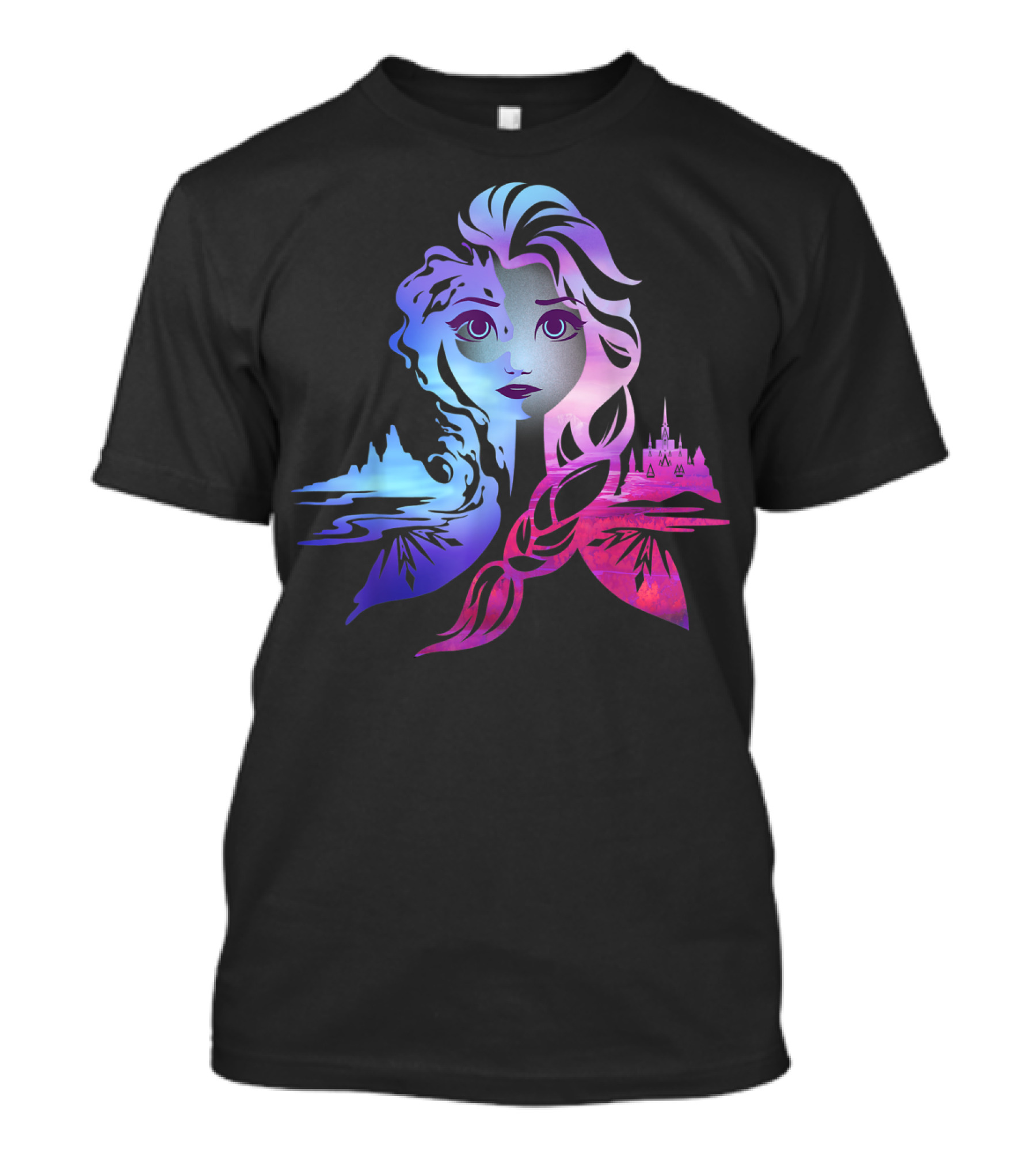 Gradient Frozen Princess Castle T-Shirt