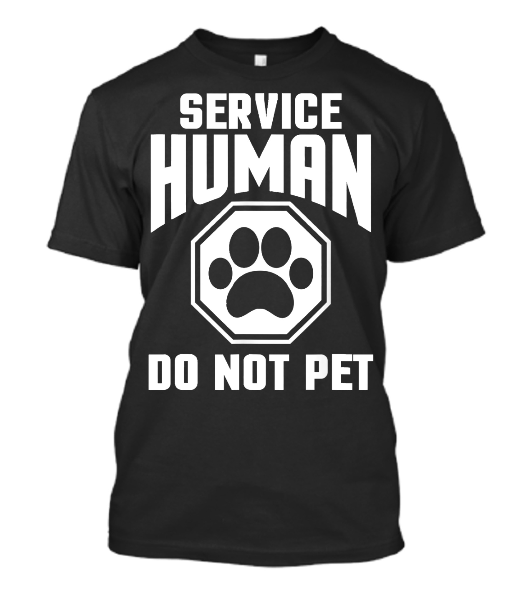 Service Human Do Not Pet Paw Prints T-Shirt