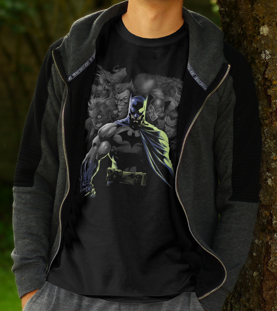 Batman Unleashed With Iconic Villains T-Shirt