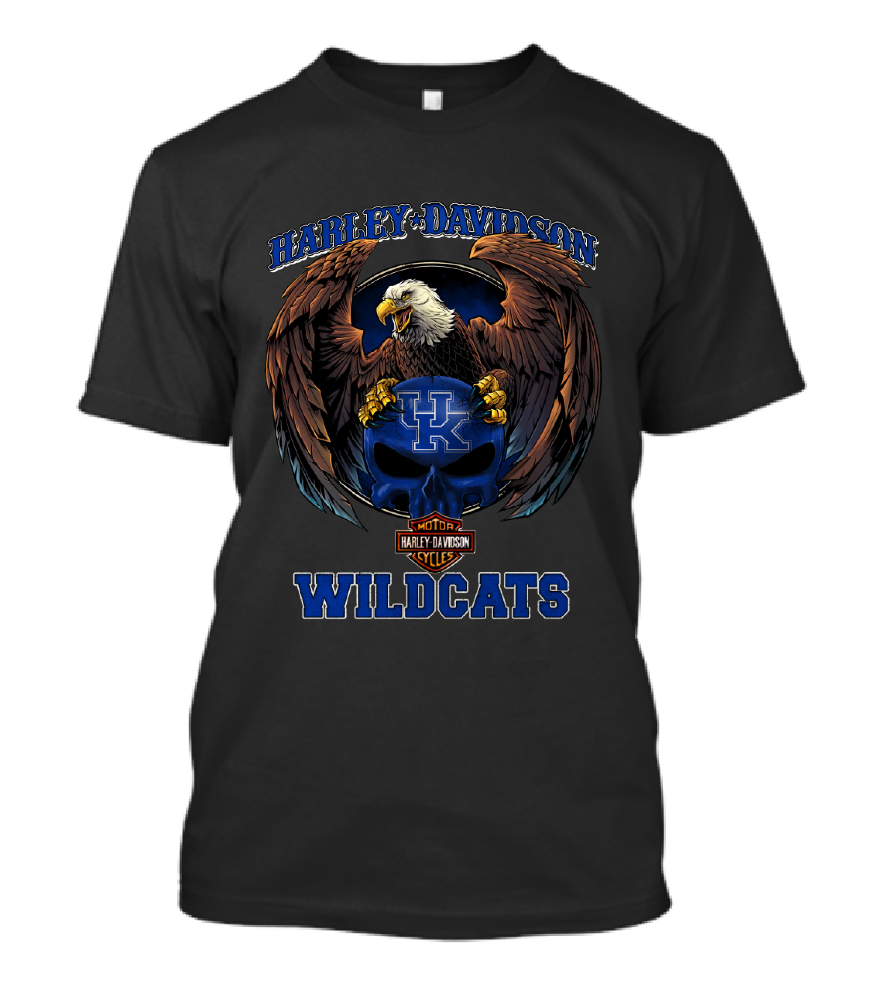 Harley Davidson Kentucky Wildcats Eagle Motor Cycles T-Shirt