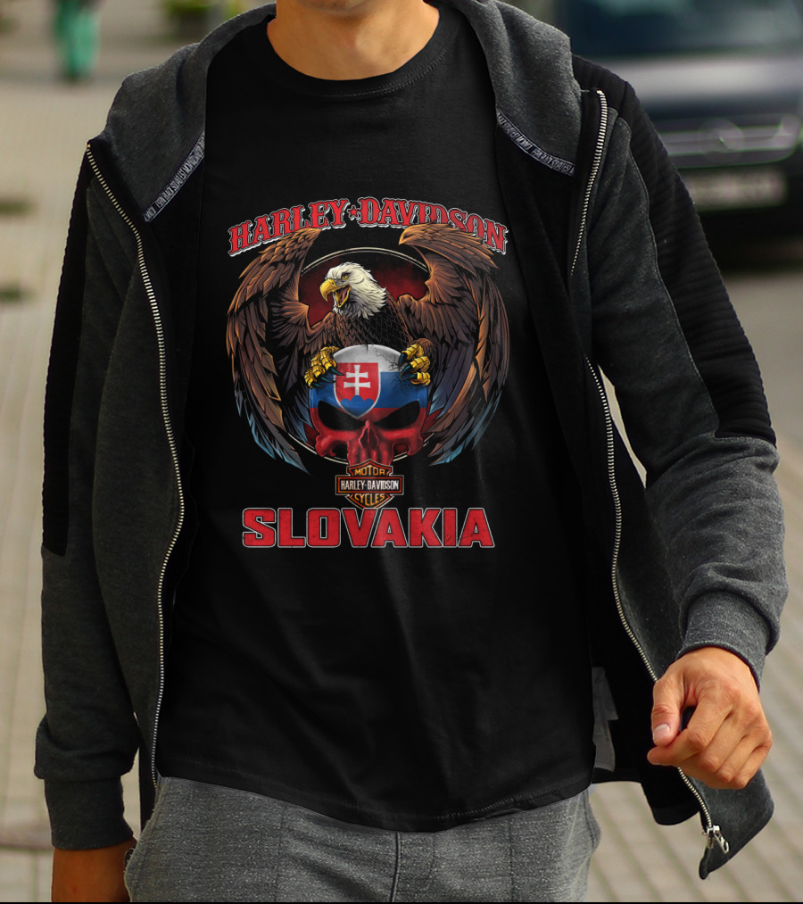 Harley Davidson Slovakia Eagle Ред T-Shirt