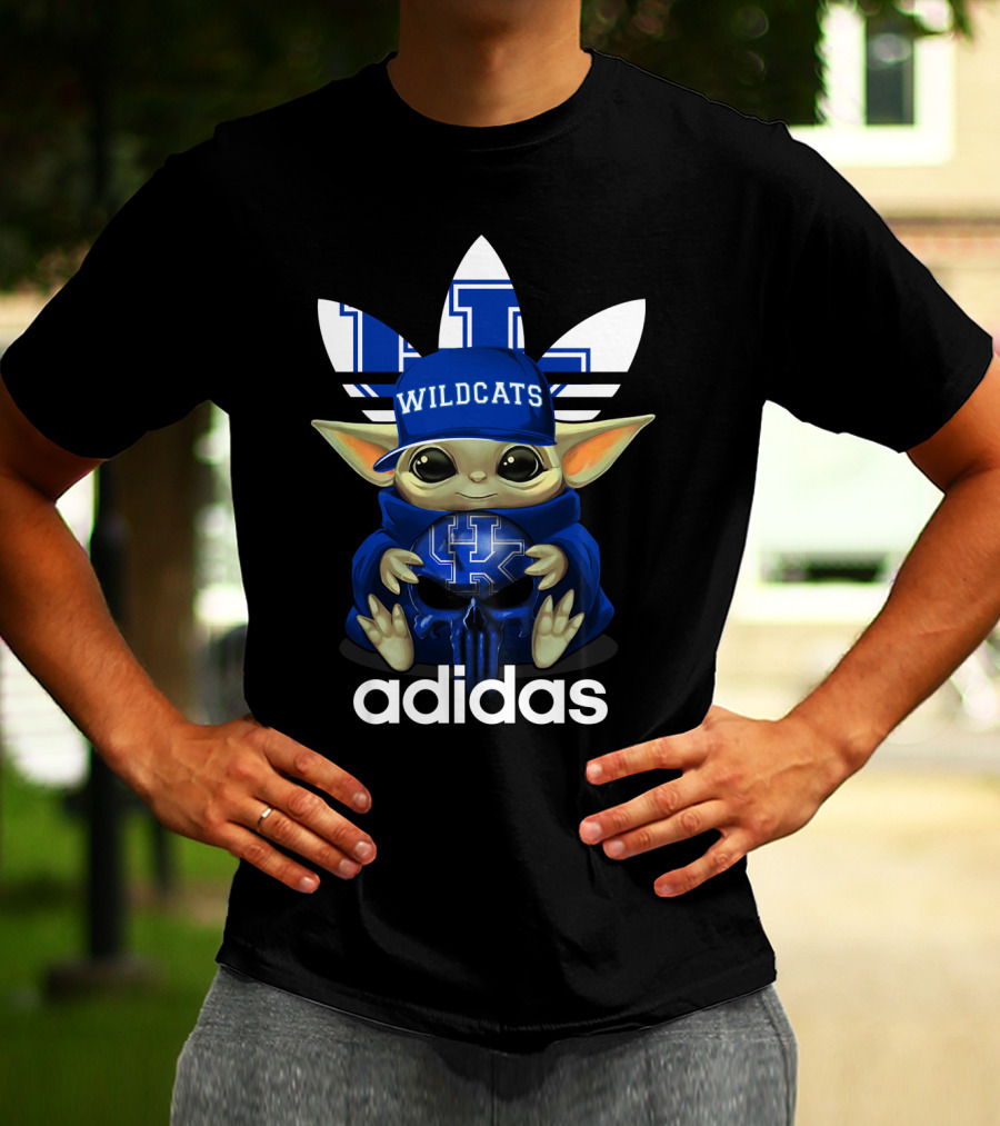 Wildcats Kentucky Yoda UK Logo Triofoil Hat T-Shirt