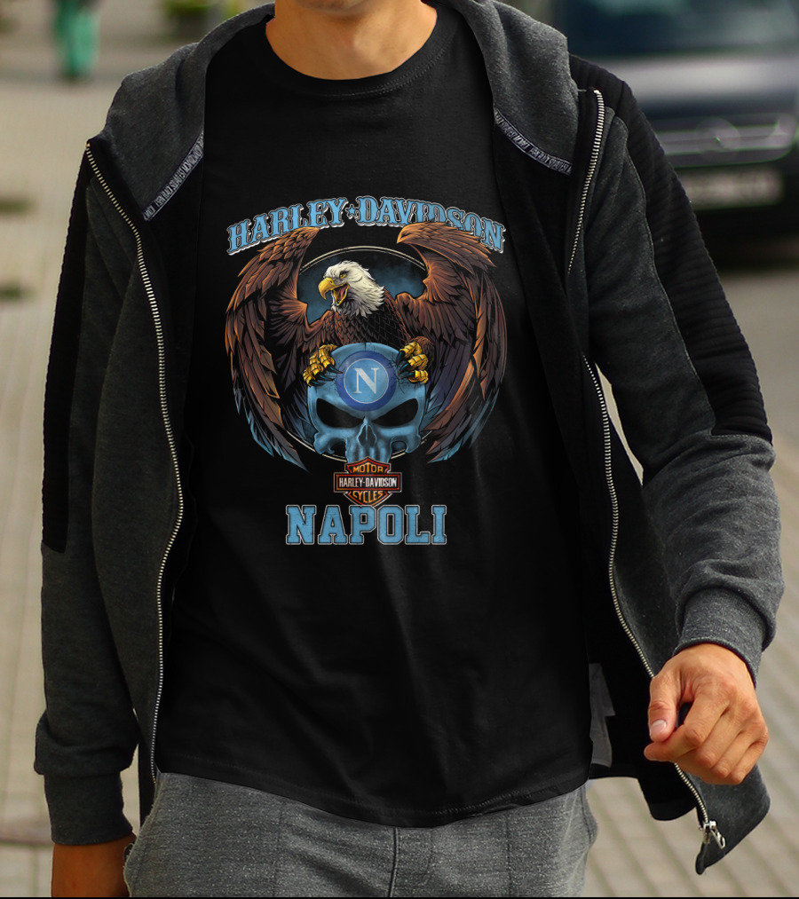 Harley Davidson Napoli Eagle Motor Cycles T-Shirt