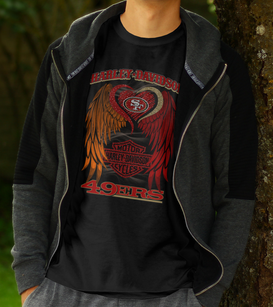 Harley Davidson Motor Cycles San Francisco 49ers T-Shirt