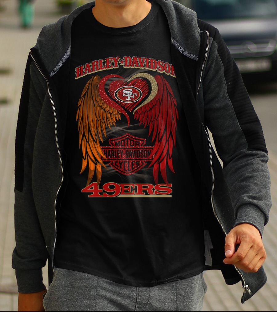 Harley Davidson Motor Cycles San Francisco 49ers T-Shirt