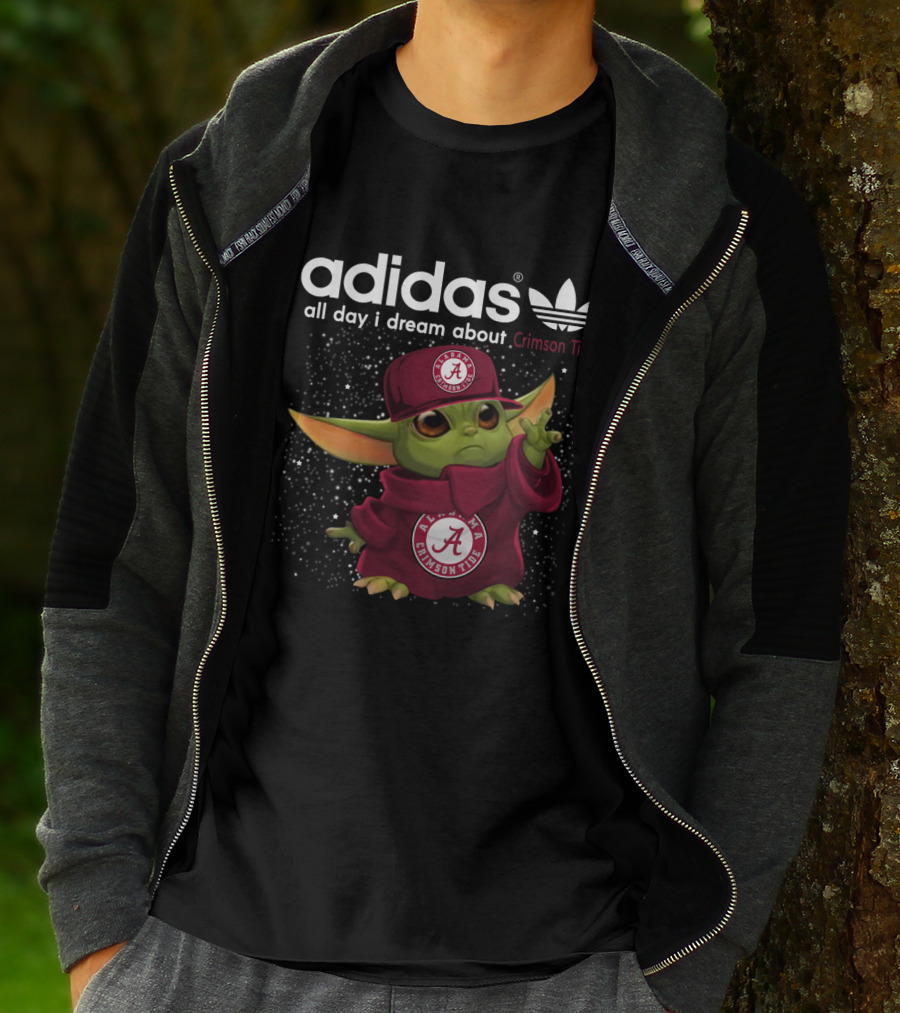 All Day I Dream About Crimson Tide Yoda Alabama T-Shirt