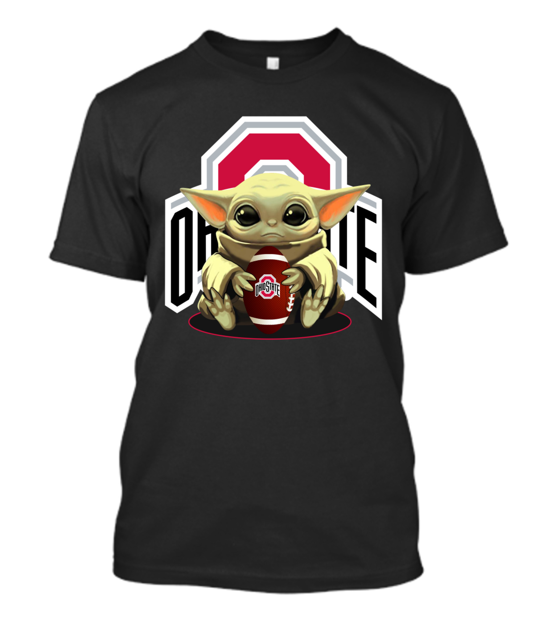 Baby Yoda Ohio State Buckeyes Football Fan T-Shirt