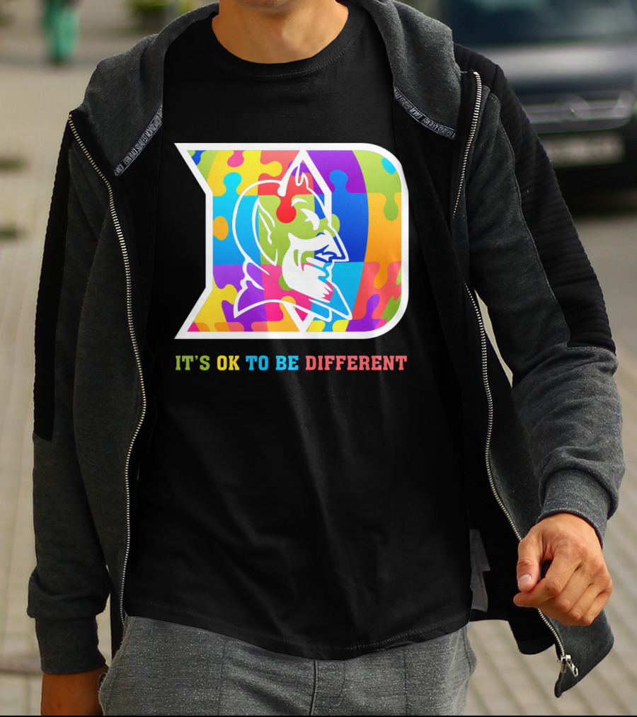 Duke Colorful Devil Logo It's OK To Be Different T-Shirt