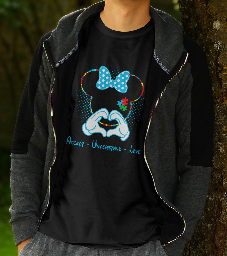Accept Understand Love Minnie Mouse Autism Awareness T-Shirt